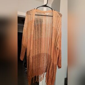 Maurices Orange Ombre Cardigan